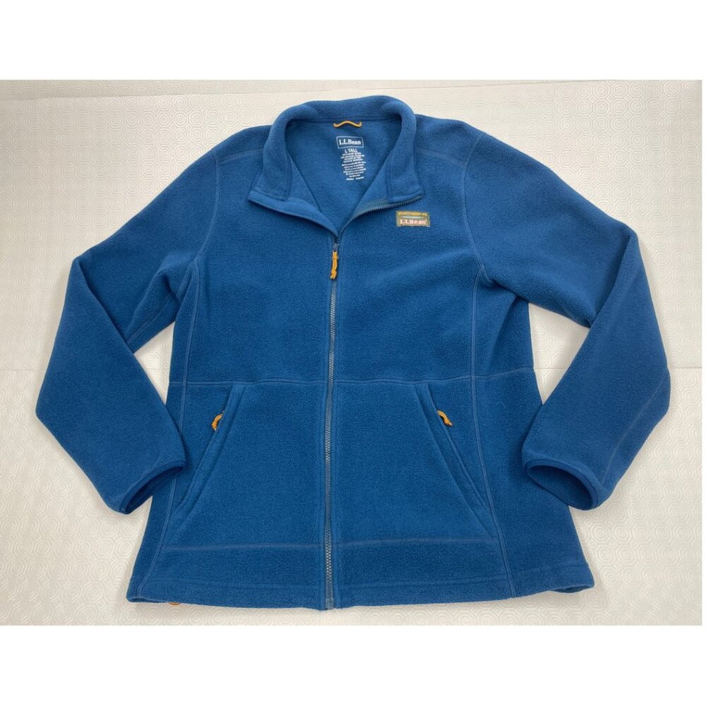 L.L. Bean Men's Mountain Fleece Jacket Full Zip Blue Men's Large Tall LT